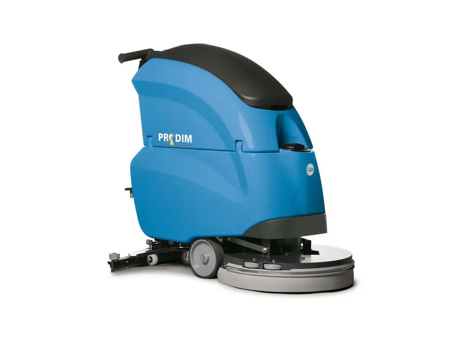 Autolaveuse professionnelle accompagnée bleue